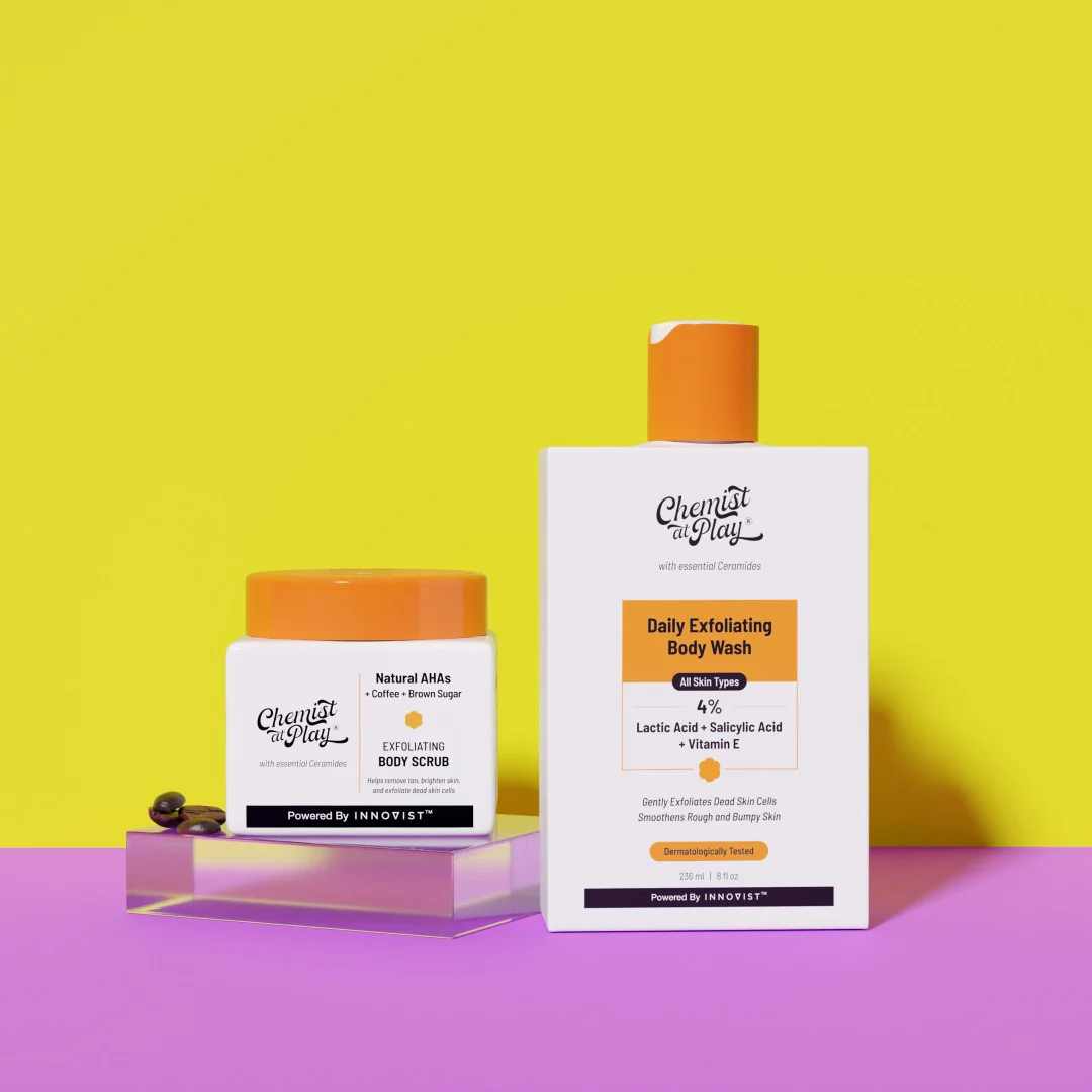 2-in-1 Exfoliation Combo (Exfoliating Body Scrub - 75 gm | Exfoliating Body Wash - 236 ml)