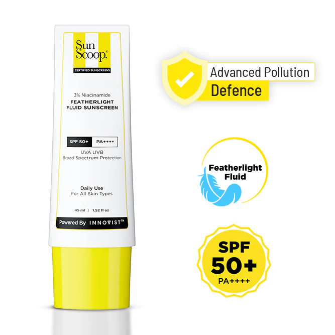 3% Niacinamide Featherlight Fluid Sunscreen| SPF 50+ PA++++| In-Vivo Tested - 45ml - Image 7