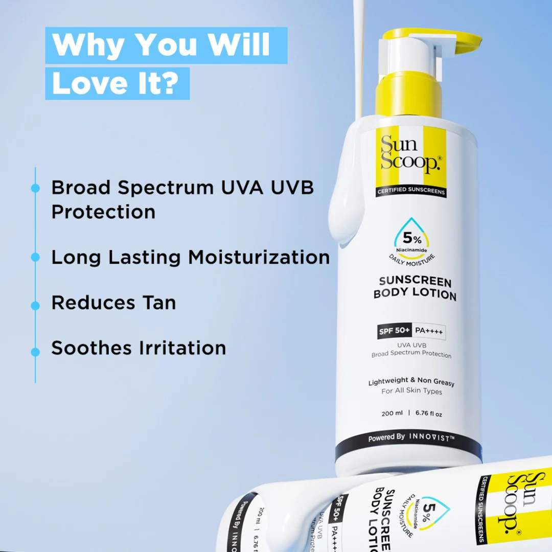 3% Niacinamide Featherlight Fluid Sunscreen (45 ml) + 5% Niacinamide Sunscreen Body Lotion (200 ml) + Hydrating Fluid Sunscreen (200 ml) combo - Image 6
