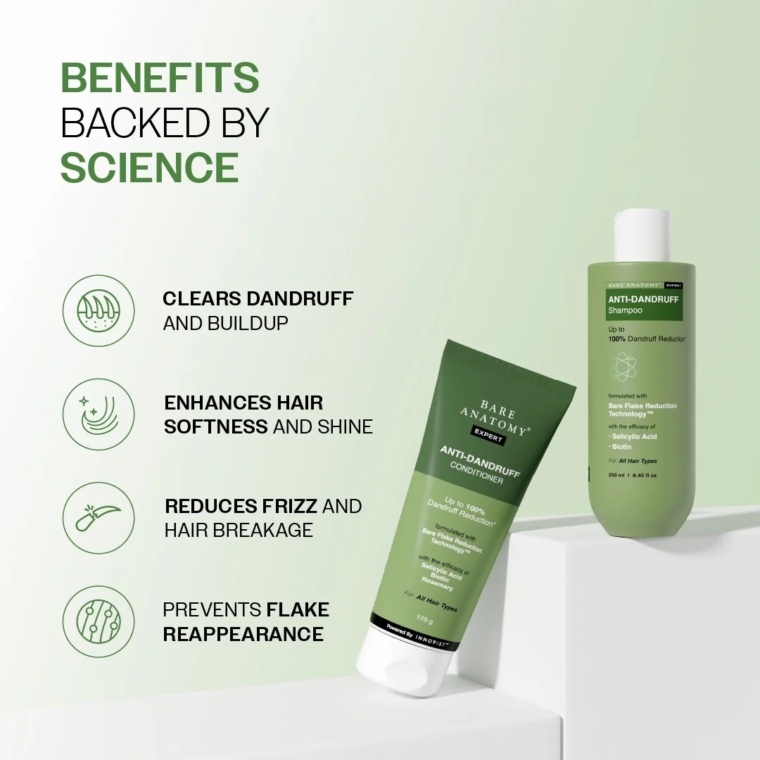 Anti-Dandruff Shampoo (250 ml) & Conditioner (175 gm) Combo with Salicylic Acid & Rosemary - Image 3