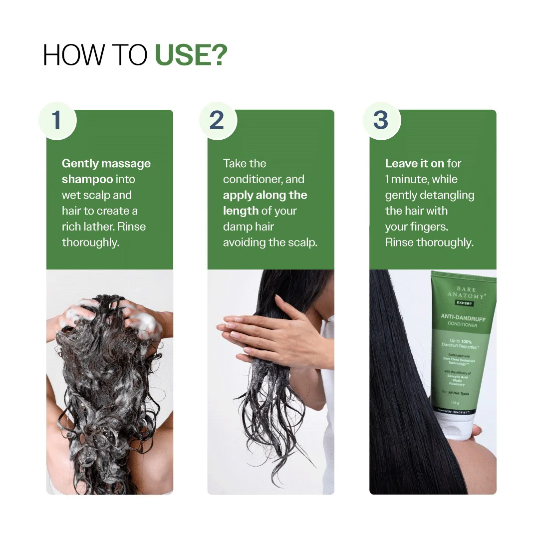 Anti-Dandruff Shampoo (250 ml) & Conditioner (175 gm) Combo with Salicylic Acid & Rosemary - Image 6