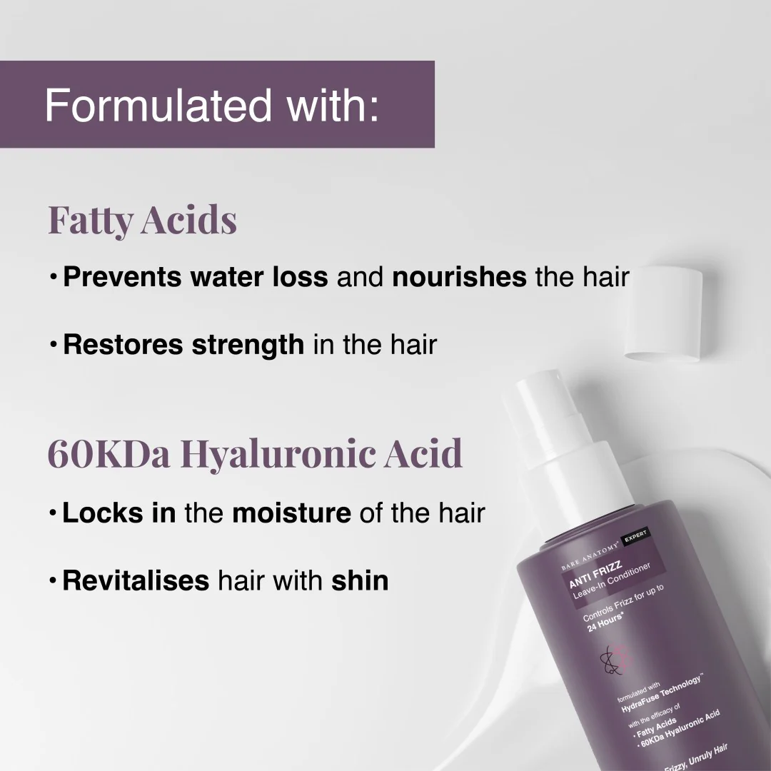 Anti-Frizz Leave-In Conditioner with Argan Oil & Hyaluronic Acid for frizzy hair - 150 ml - Image 3