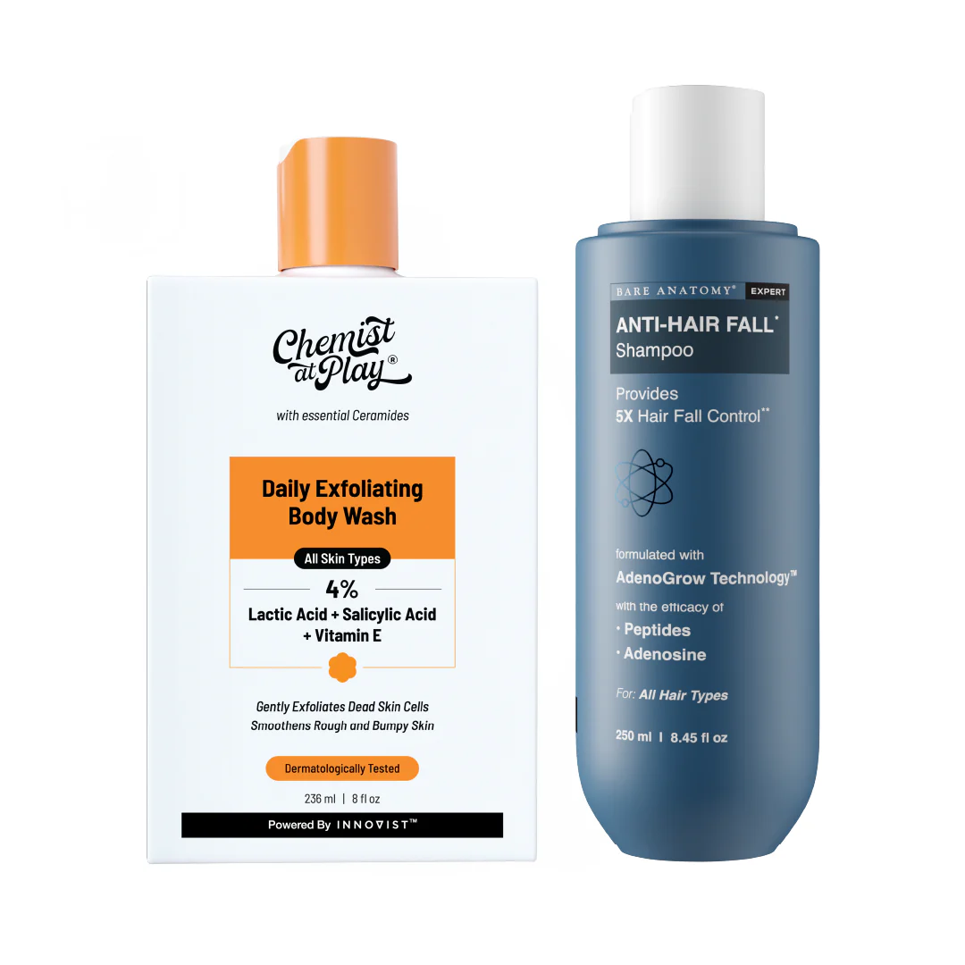 Anti-Hair Fall Shampoo (250 ml) & Exfoliating Body Wash (236 ml) Combo - Image 8