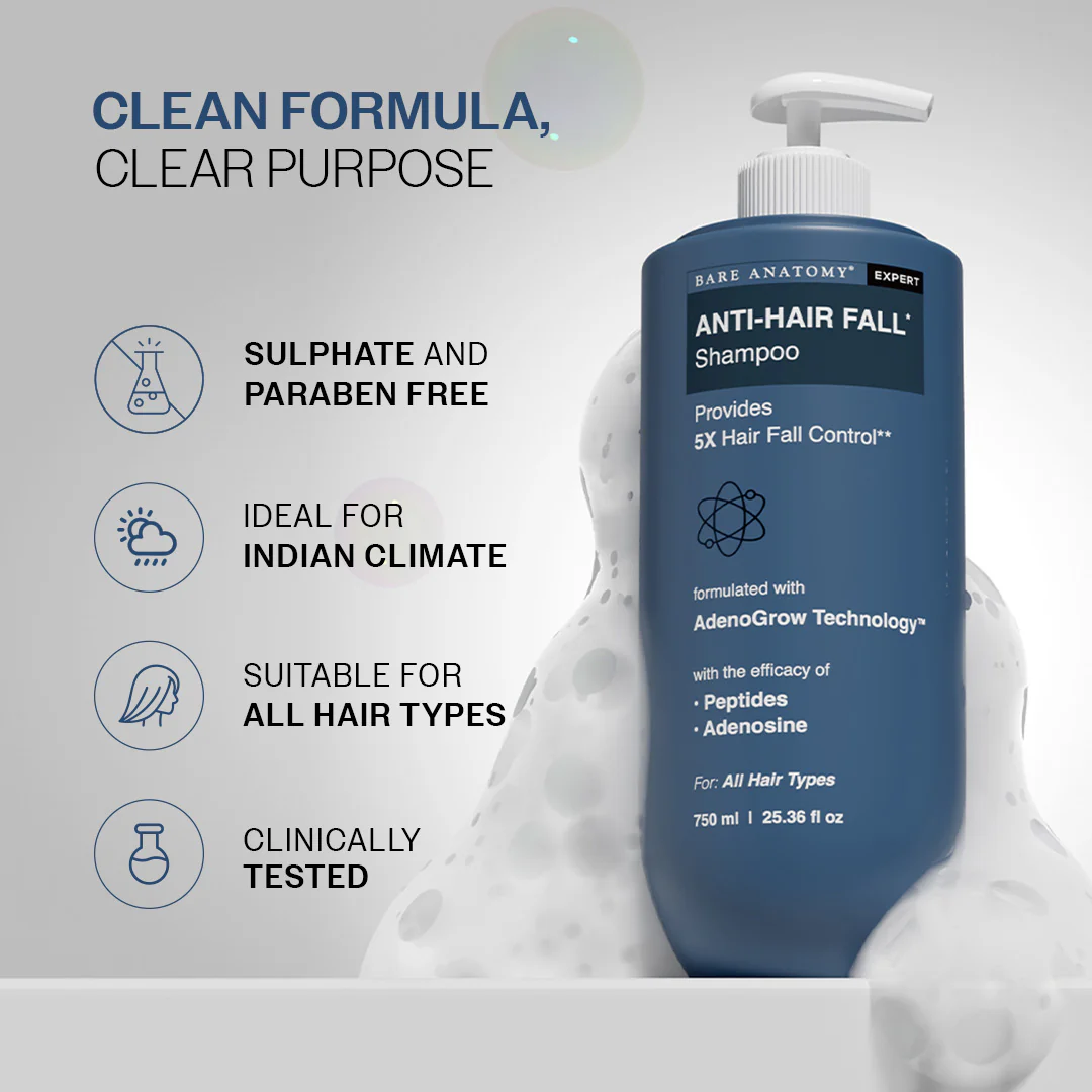 Anti-Hair Fall Shampoo with Adenosine & Peptides - 750 ml - Image 7