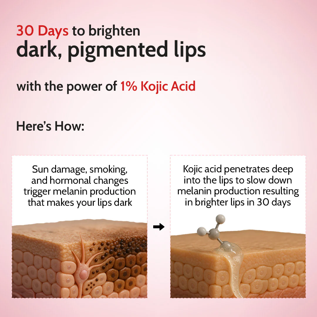 Cherry Lip Balm for Chapped & Pigmented Lips | SPF 50 PA++++ & Kojic Acid | 4.5 gm - Image 4