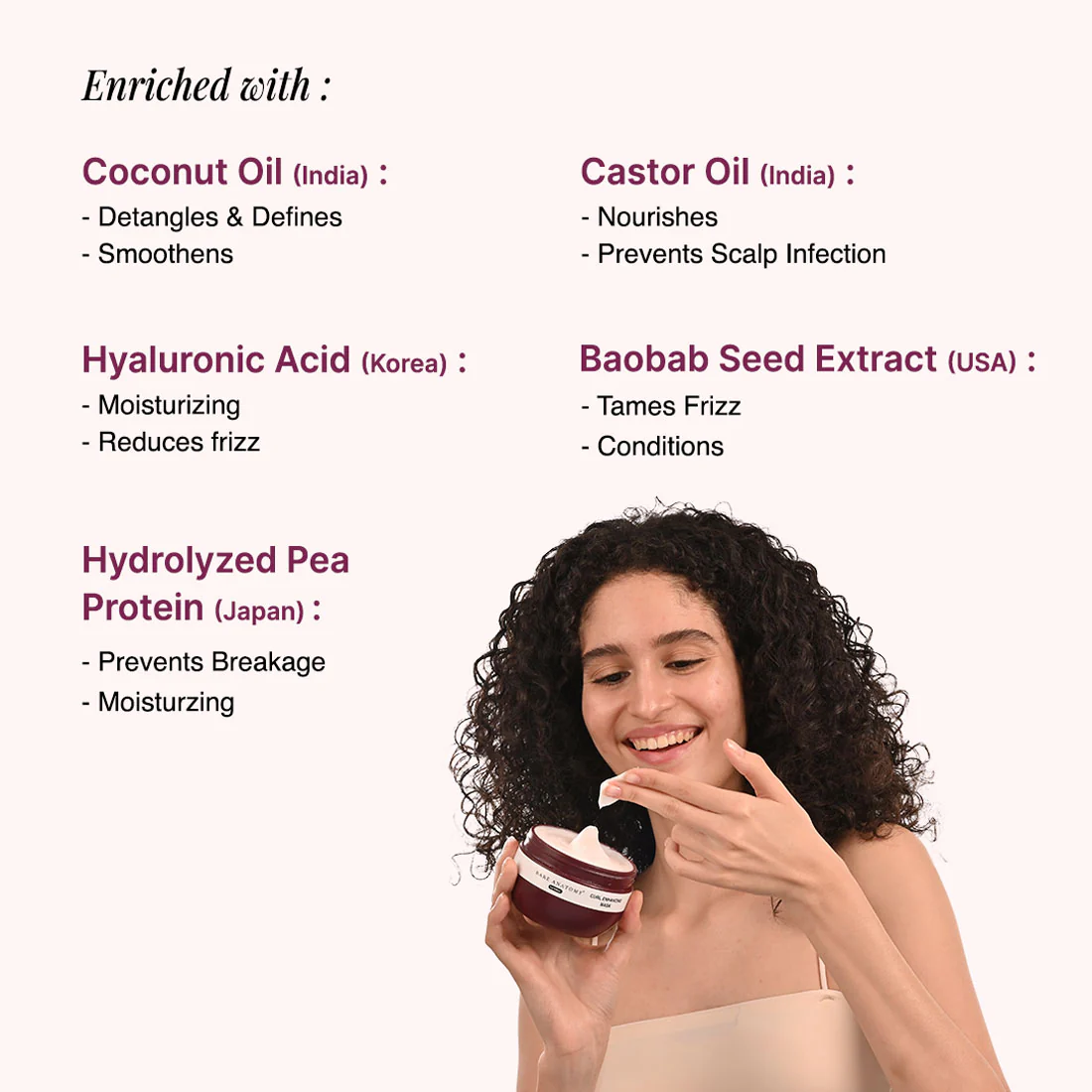 Curl Defining Kit (Shampoo - 250 ml I Leave-in Conditioner - 140 ml I Mask - 250 gm I Gel - 140 ml) - Image 3