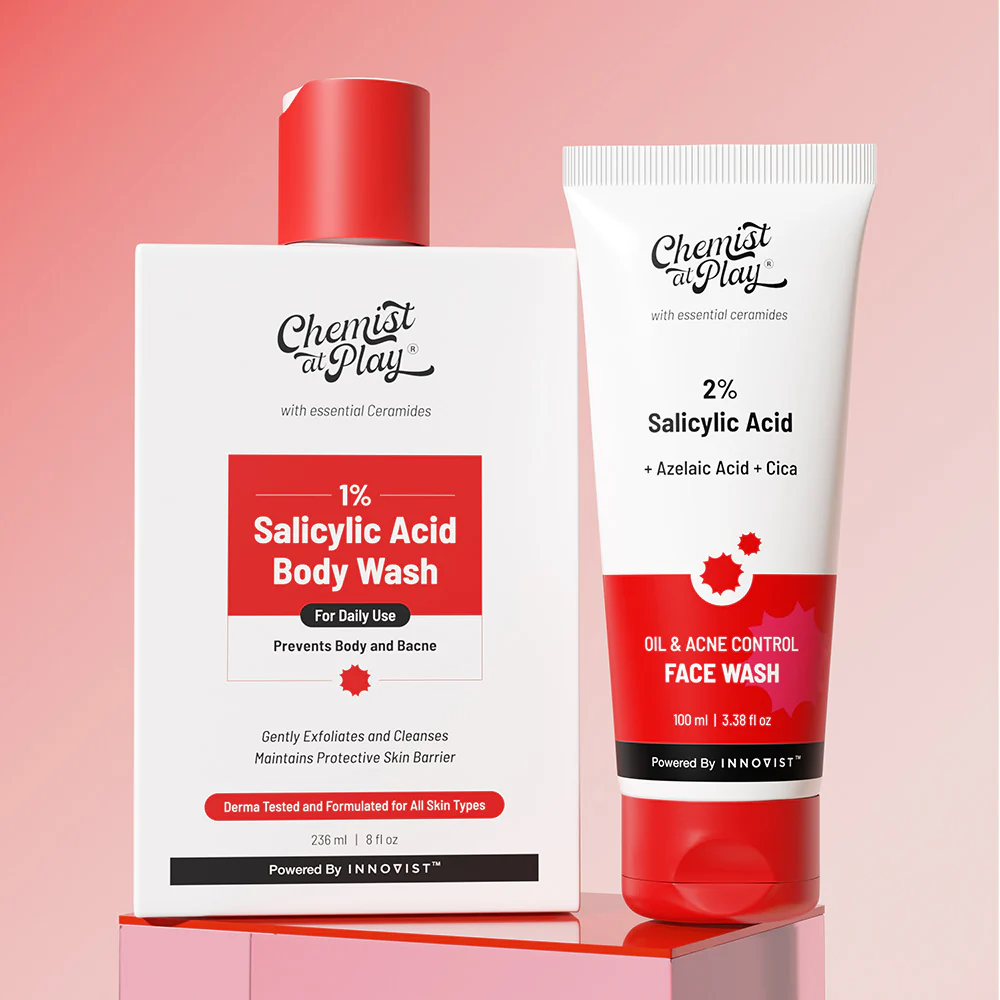 Daily Acne Control Combo (Acne Control Body Wash - 236 ml| Acne Control Face Wash - 100 ml)