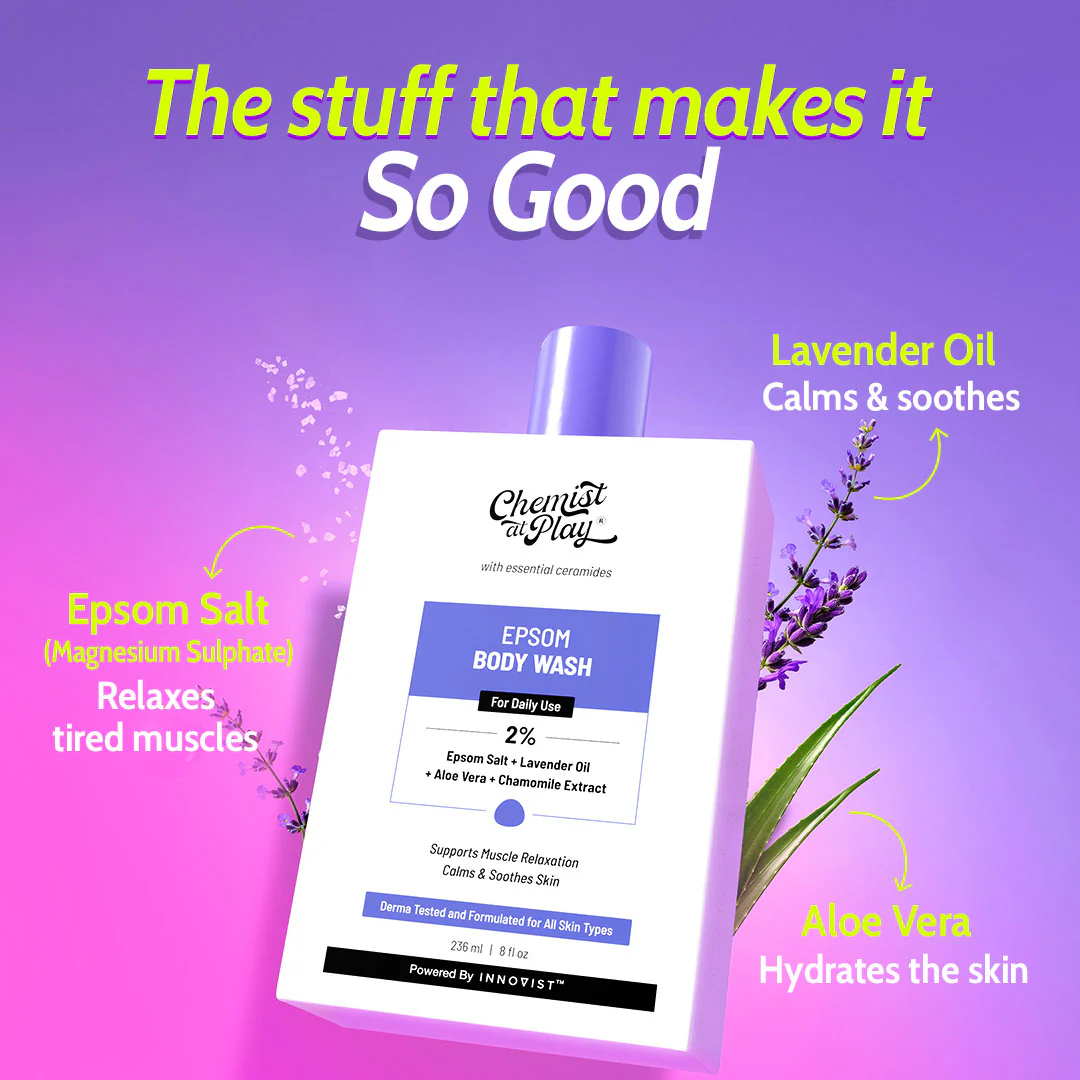 Epsom Salt Body Wash with Lavender Oil & Aloe Vera - 236 ml - Image 3