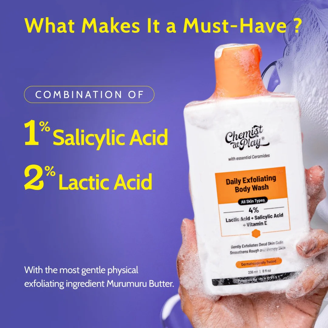 Exfoliating Body Wash with Lactic Acid & Salicylic Acid - 236 ml - Image 4