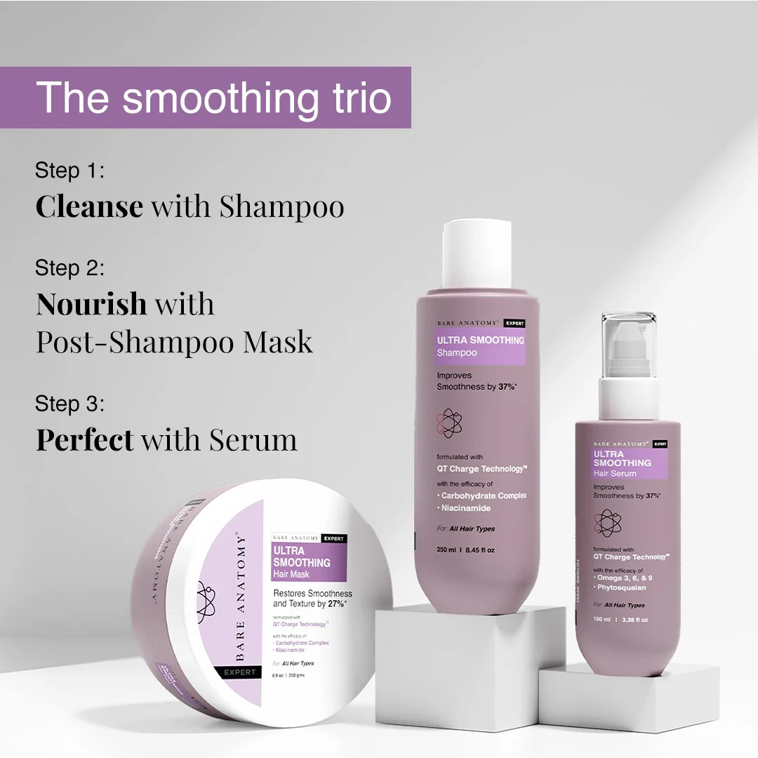Ultra Smoothing Hair Serum with Vitamin E for Dry & Frizzy Hair | Improves Smoothness & Shine - 100 ml - Image 7