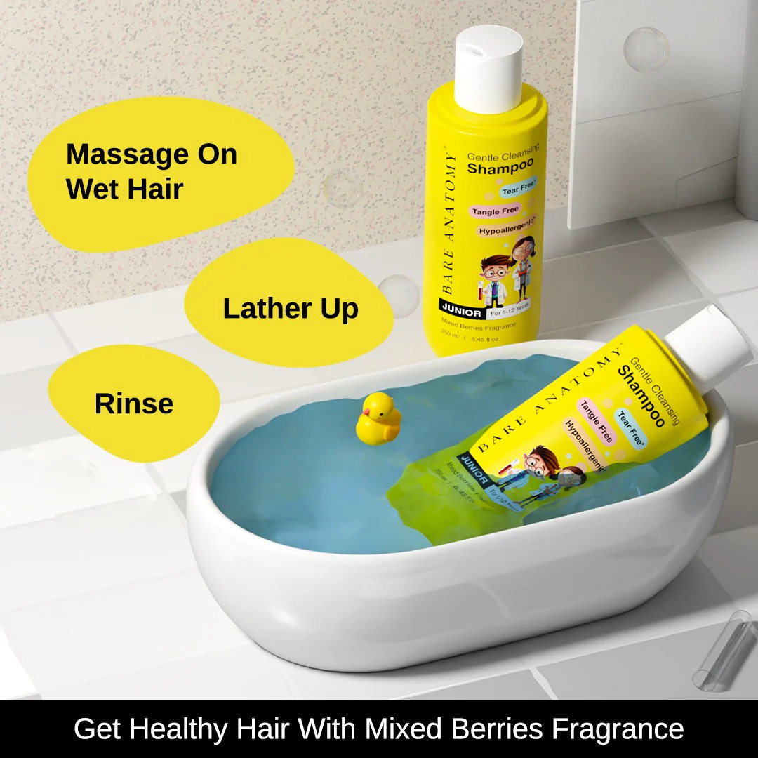 Gentle Cleansing Kids Shampoo (1 to 12 years) | Tear-free & Hypoallergenic pH 5.5 - 250 ml - Image 8
