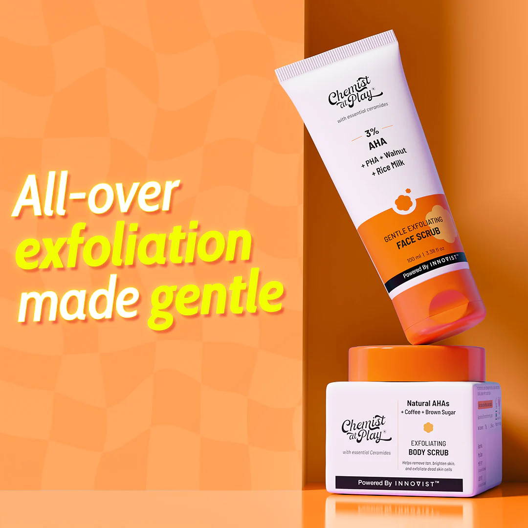 Complete Exfoliation Duo (Gentle Exfoliating Face Scrub - 100 ml | Exfoliating Body Scrub - 75 gm) - Image 2