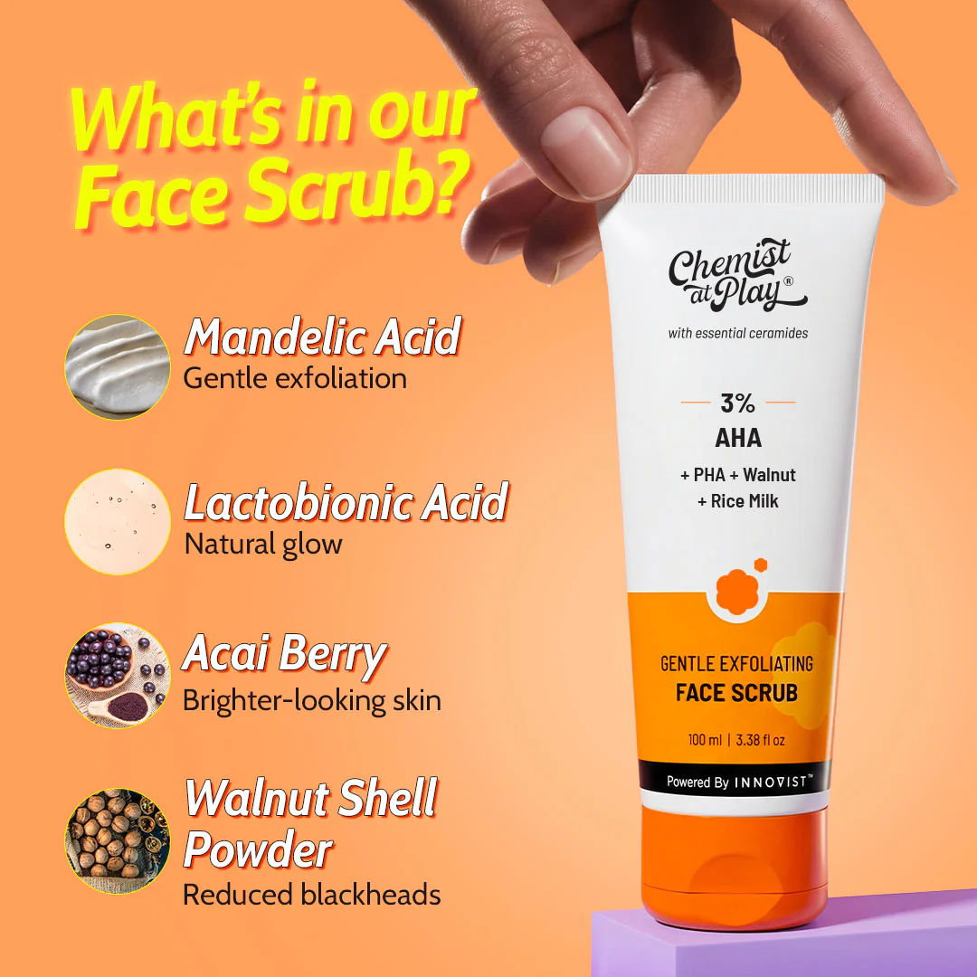 Complete Exfoliation Duo (Gentle Exfoliating Face Scrub - 100 ml | Exfoliating Body Scrub - 75 gm) - Image 7