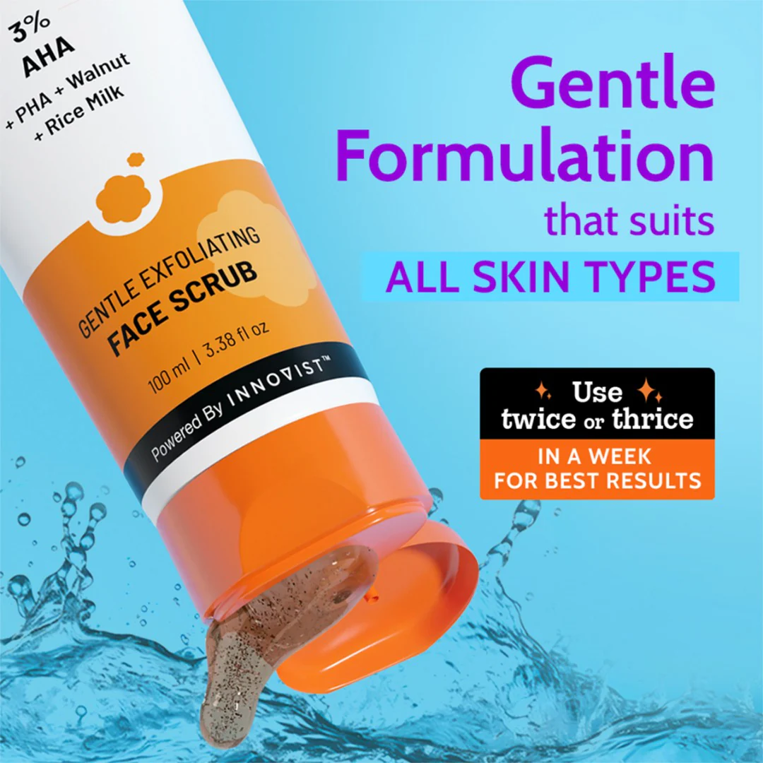 Gentle Exfoliating Face Scrub for Clear & Glowing Skin - 100 ml | Pack of 2 - Image 3