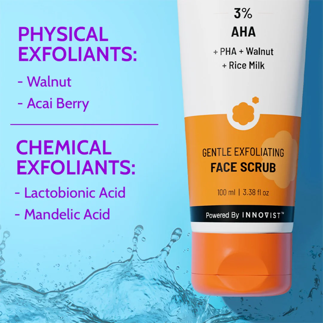 Gentle Exfoliating Face Scrub for Clear & Glowing Skin - 100 ml | Pack of 2 - Image 4