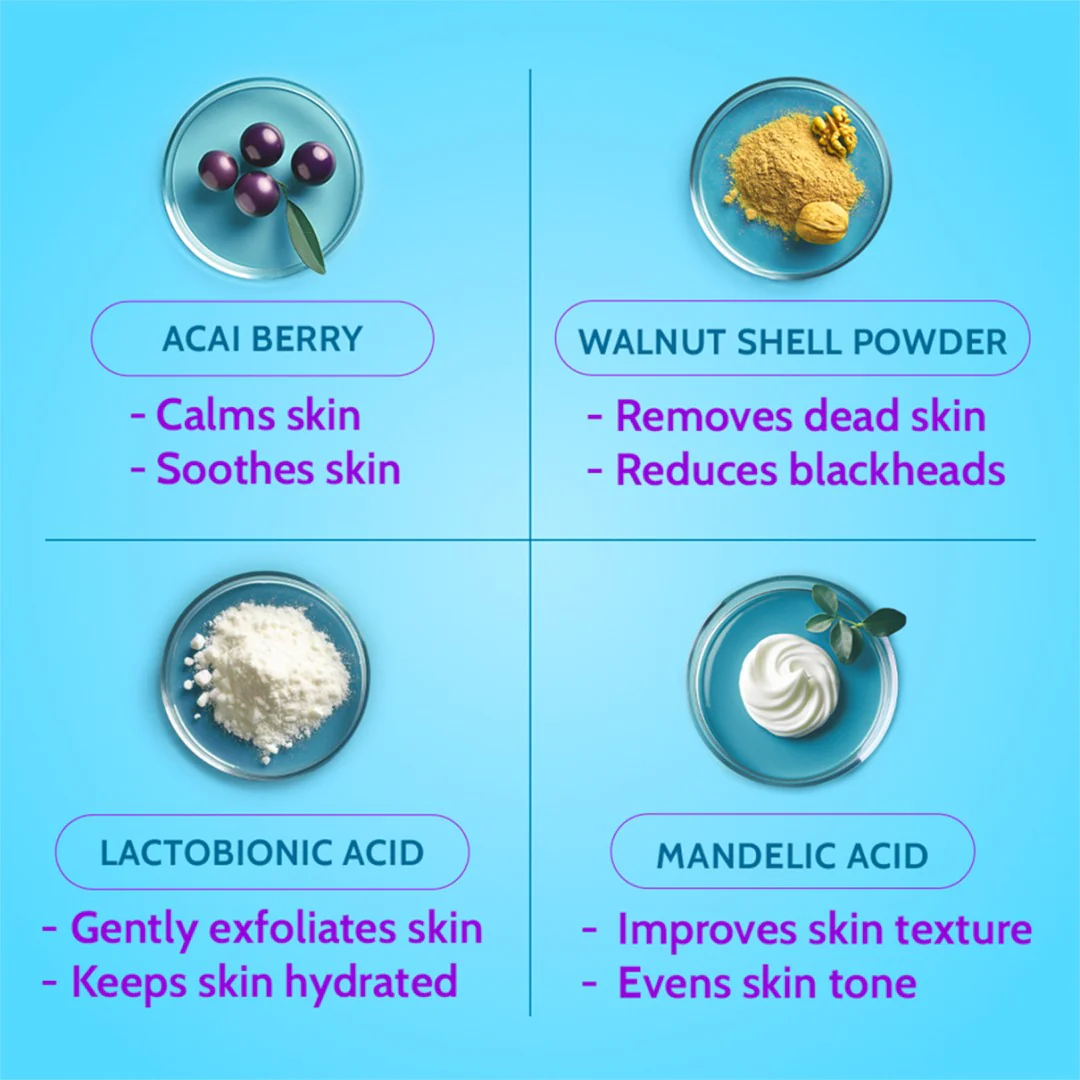 Gentle Exfoliating Face Scrub for Clear & Glowing Skin - 100 ml | Pack of 2 - Image 5