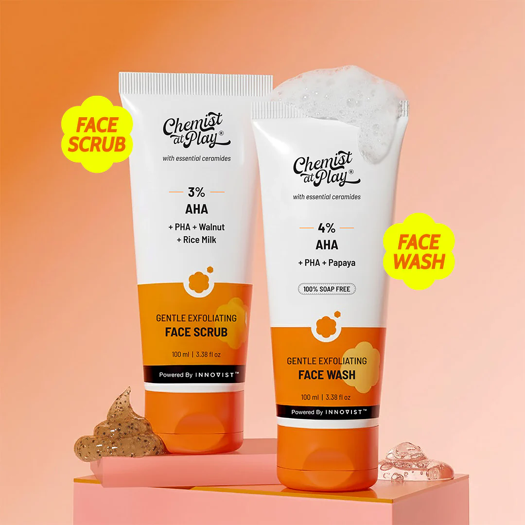 Glow Getter Duo (Gentle Exfoliating Face Scrub - 100 ml | Gentle Exfoliating Face Wash - 100 ml)