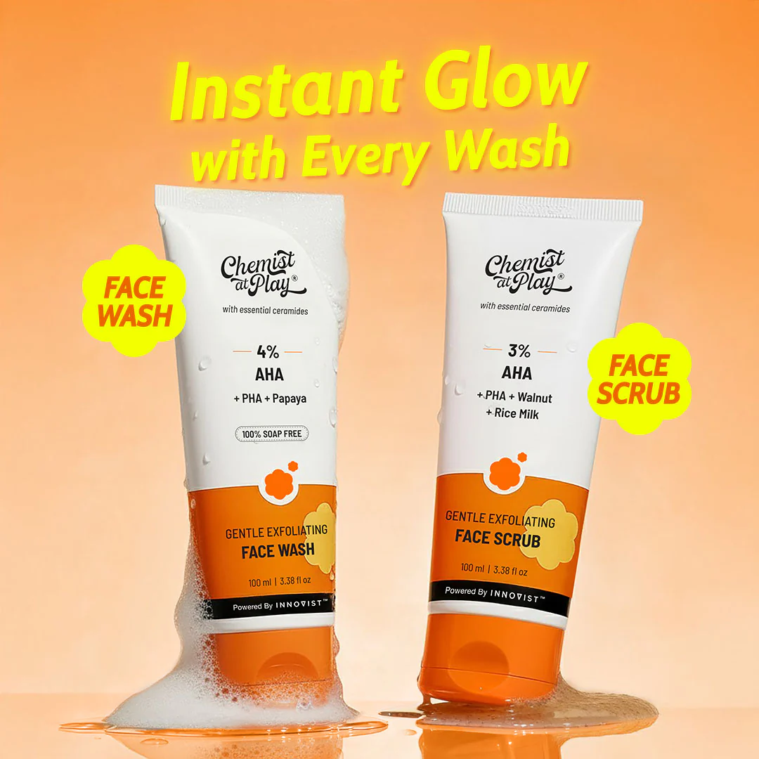 Glow Getter Duo (Gentle Exfoliating Face Scrub - 100 ml | Gentle Exfoliating Face Wash - 100 ml) - Image 2