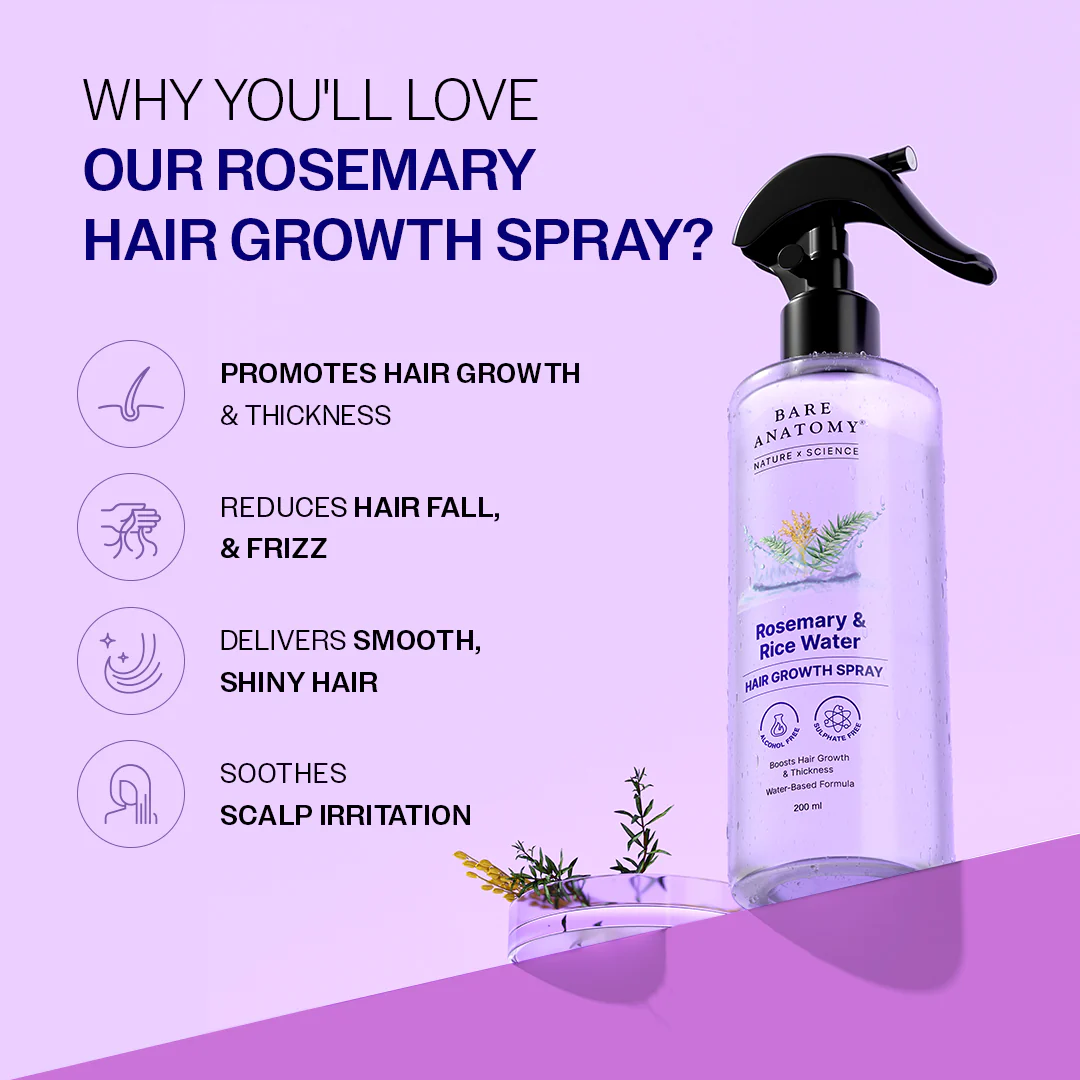 Hair & Skin Bestseller Duo (Rosemary & Rice Water Hair Growth Spray - 200 ml + Exfoliating Body Wash - 236 ml) - Image 4