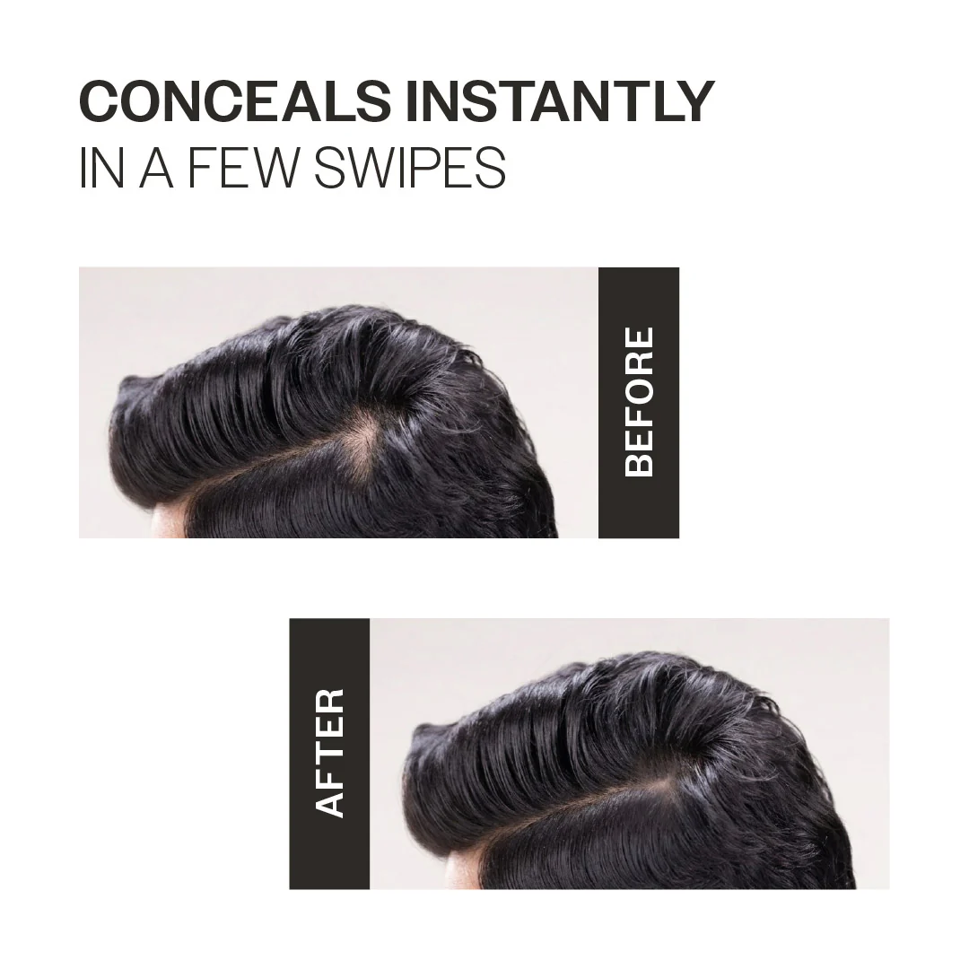 Instant Hair Cover-Up Powder (Black Color) - 4 gm - Image 3