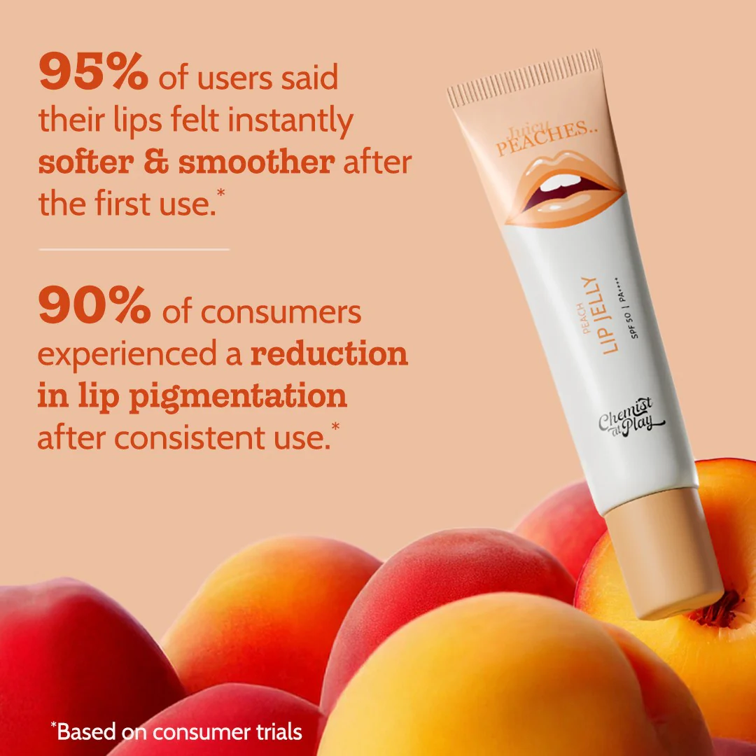 Ceramides + 2% Kojic Acid Tinted Lip Balm (Peach) | SPF 50 PA++++ | 10 gm - Image 7