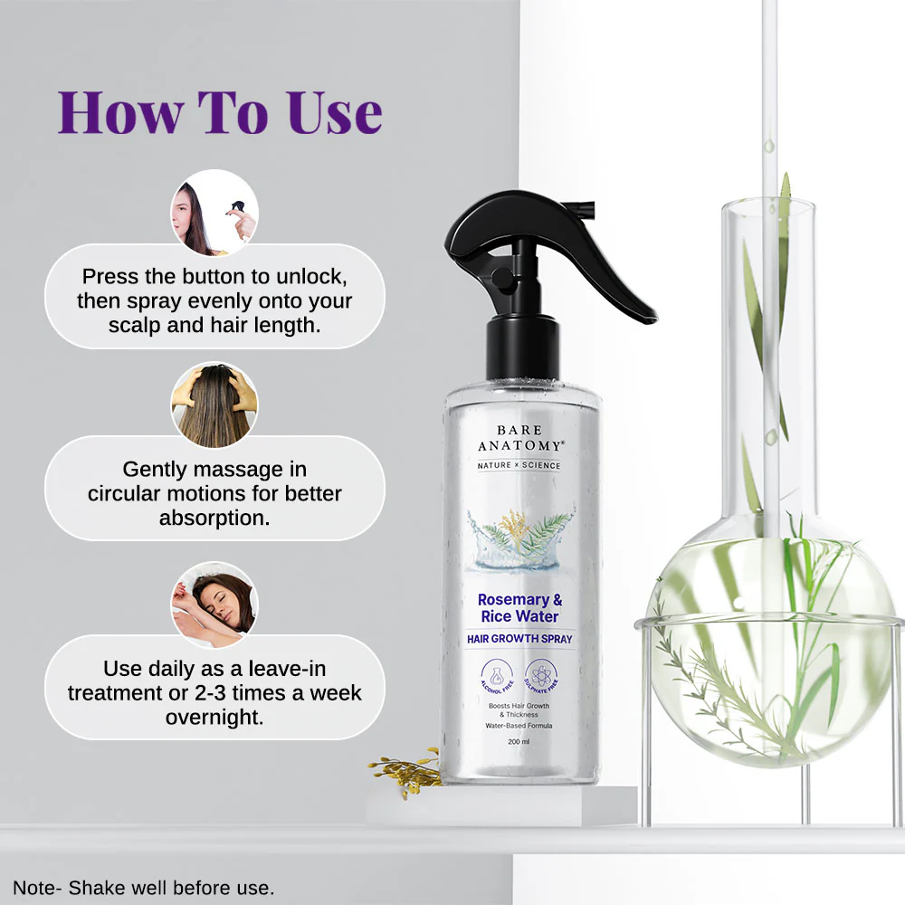 Ultimate Hair Growth Combo (Rosemary & Rice Water Spray - 200 ml | Rosemary Oil - 100 ml) - Image 10