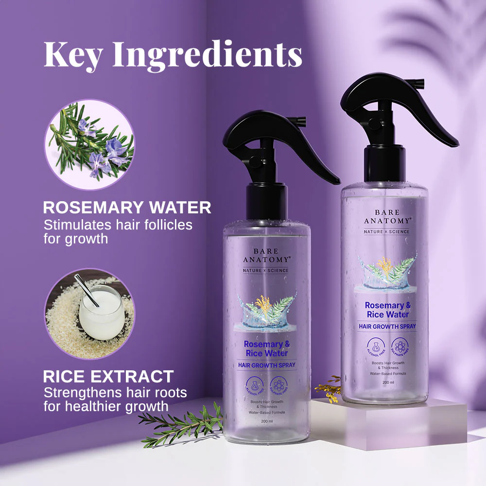 Ultimate Hair Growth Combo (Rosemary & Rice Water Spray - 200 ml | Rosemary Oil - 100 ml) - Image 8