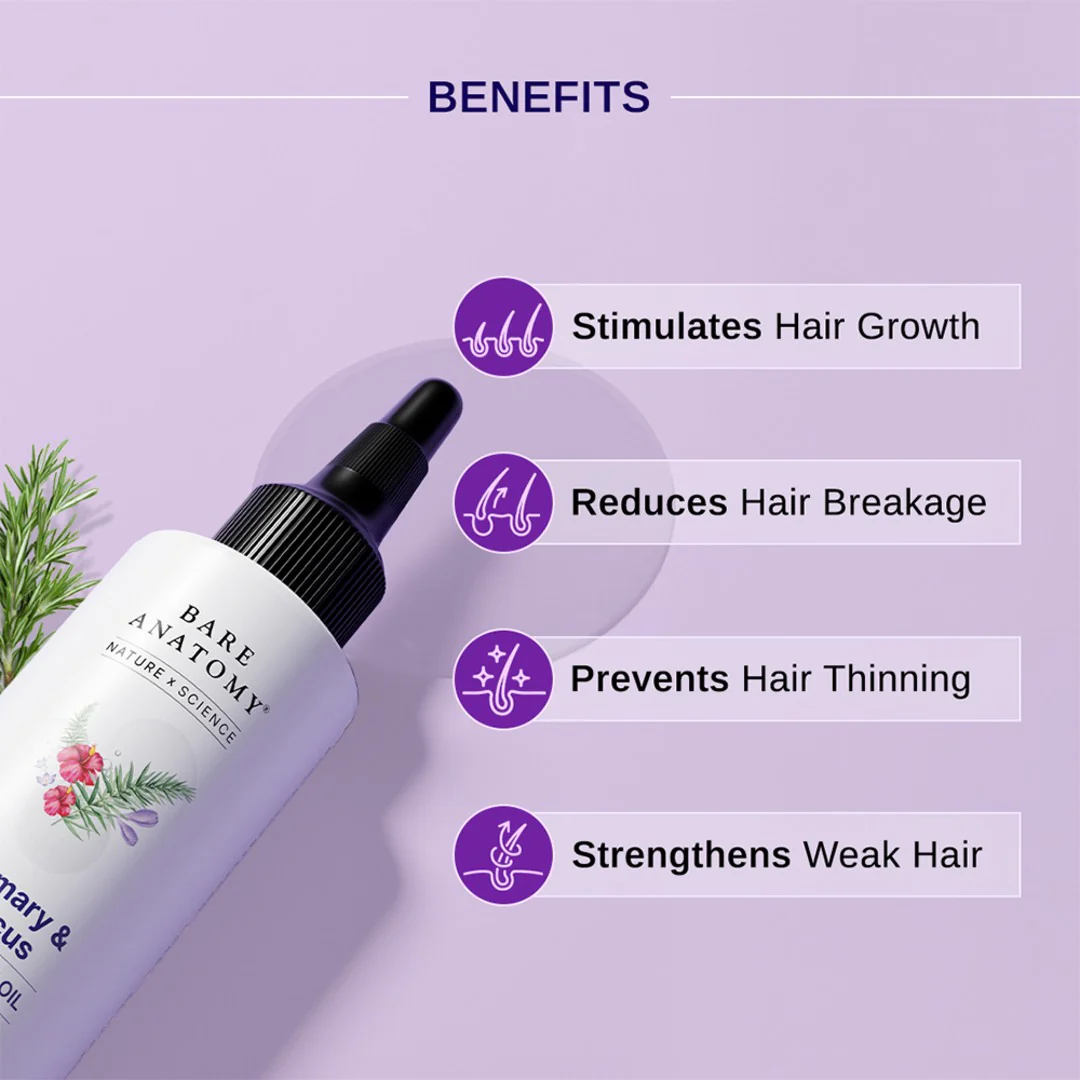 Rosemary & Hibiscus Hair Growth Oil with Redensyl & Biotin - 100 - Image 5