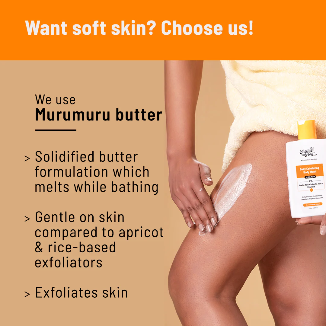 The Feel-Good Body Combo (Exfoliating Body Wash - 236 ml | Neck Knee Elbow Brightening Roll On - 40 ml) - Image 3