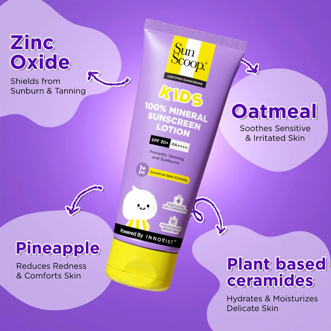 100% Mineral Kids Sunscreen | SPF 30+ PA++++ | 75 ml - Image 4
