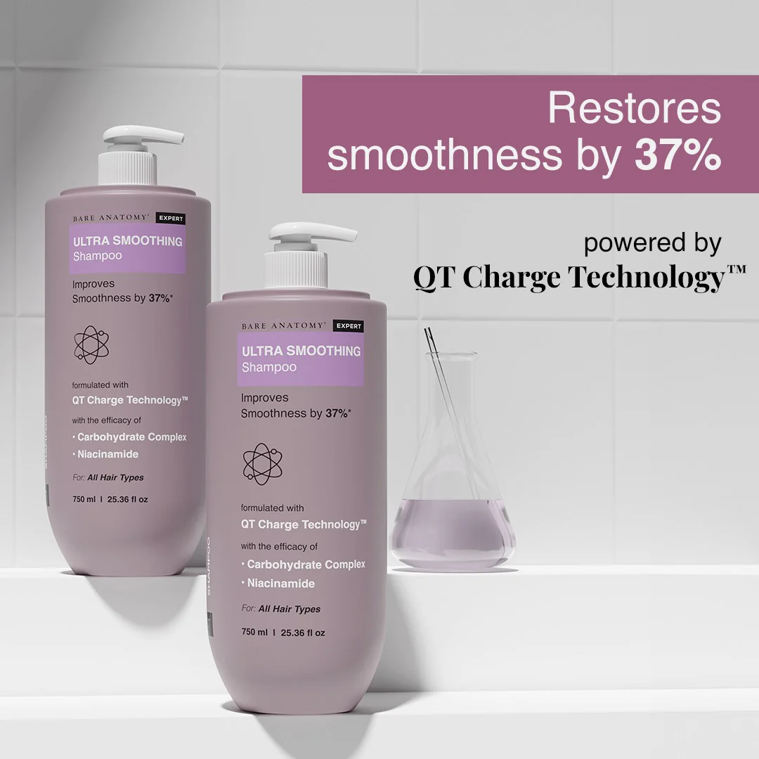 Ultra Smoothing Shampoo with Niacinamide & Aloe Vera Extract for Dry & Frizzy Hair- 750 ml - Image 3