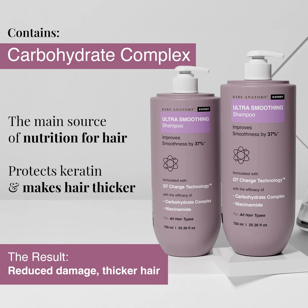 Ultra Smoothing Shampoo with Niacinamide & Aloe Vera Extract for Dry & Frizzy Hair- 750 ml - Image 5