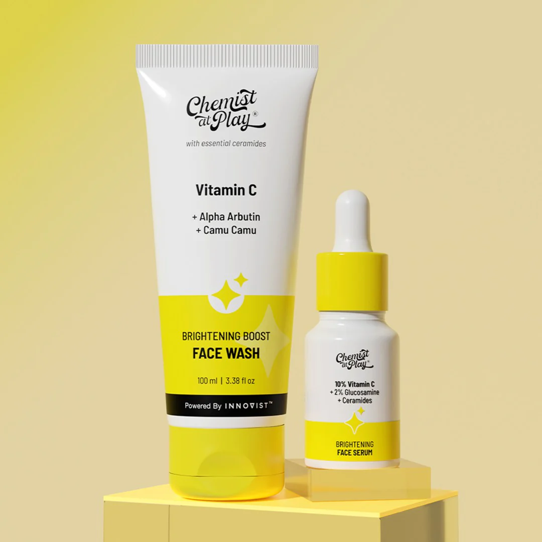 Vitamin C Face Care Combo (Brightening Boost Face Wash - 100ml | 10% Vitamin C Face Serum - 10 ml)